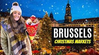 Trying BELGIAN FOOD at the Brussels Christmas Markets (+ Prices) 