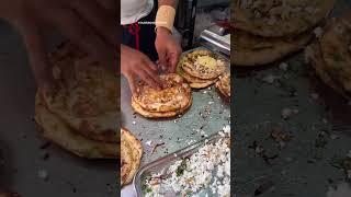 Most Buttery Chur Chur Naan | India Street Food Shorts | YourBrownFoodie #shorts #shortsfeed