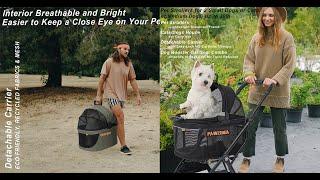 PAWZIDEA Pet Stroller 4 in-1 to meet your travel, outdoor walks with dogs, and daily use.