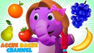 Learn Fruit Names in Hindi with Rapunzel | Educational Videos for Kids by Acche Bache Channel