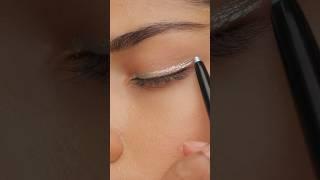 Stunning Eyeliner for Parties| Swiss Beauty's Holographic Eyeliner| Nykaa Swatch Library #shorts