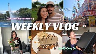 WEEKLY VLOG: going to the CNE, Level8 carry on unboxing, 2nd wedding anniversary, giving back & more