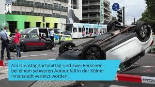 Schwerer Autounfall in der Kölner Innenstadt