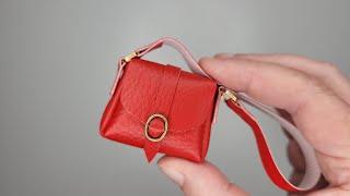 DIY Miniature Red Handbag | Barbie Doll Handbag | How to make Barbie clothes