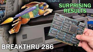 This card claims to make your IBM PC or XT five to ten times faster (Breakthru 286)