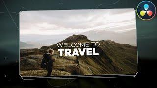 Cinematic Travel Slideshow  DaVinci Resolve Templates 