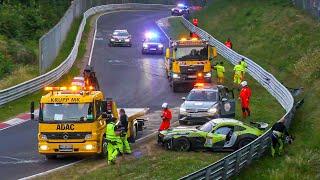 CRASH Mercedes AMG GT4 #111 SchnitzelAlm | Nürburgring ADAC Ravenol 24h Race 2025