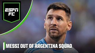 ‘WARNING SIGN!’ Lionel Messi pulls out of Argentina squad with injury | ESPN FC