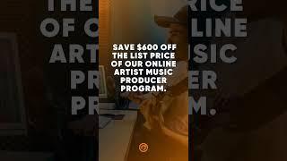 Enroll now and save $600 off the list price of our Online Artist Music Producer Program.