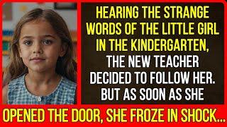 Hearing the strange words of the little girl in the kindergarten, the new teacher decided to follow