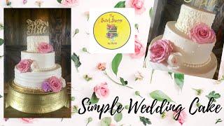 Simple Buttercream Wedding Cake