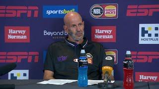 Brian Goorjian and press conference vs Adelaide 36ers - Play-In Qualifier, NBL25