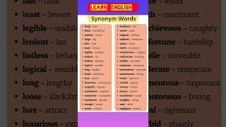 Synonym words in English #shorts #trending #letslearn #education #youtubeshorts #shortfeed