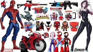 Spider-man pop toy series Unbox, Marvel hero toy figures, pop action dolls, Spider-Man pop toy guns.