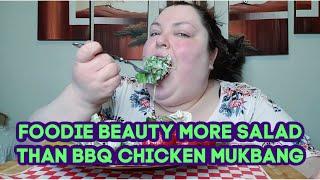 Foodie Beauty More Salad Than BBQ Chicken Mukbang | Reaction