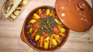 Tajine d’agneau aux légumes 