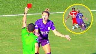 Craziest Red Cards & Tackles in Women's football 2024!