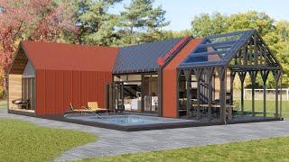 Shipping Container House | Modern container house with 3 bedrooms and has a swimming pool