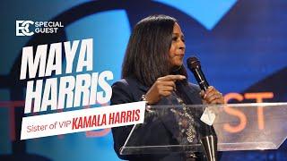 Sister of VP Kamala Harris | MAYA HARRIS at Elizabeth Baptist Church in Atlanta, GA