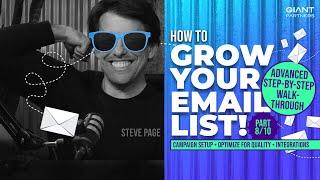 How to Grow Your Email List Part 8 - Advanced Step By Step Walkthrough