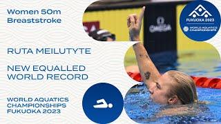 Equalled WORLD RECORD | Ruta Meilutyte | Women 50m Breaststroke