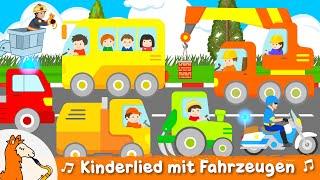 Kinderlied Autos und Fahrzeuge mit Kehrmaschine, Zug, Bus, Pflug, Kran, Eiswagen, U-Boot u.v.m.