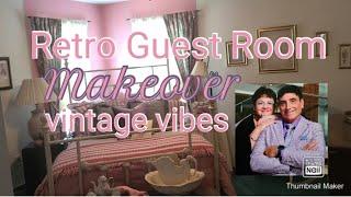 "Transforming a Guest Bedroom: Retro Style with Vintage Charm!"