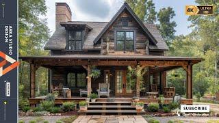 Exploring a Cozy Rustic Small House with a Wrap-Around Porch: Design Ideas and Inspirational Tour