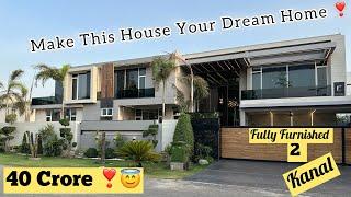 2 Kanal Most Beautiful Fully Furnished Iconic Sleek Design House In DHA Lahore