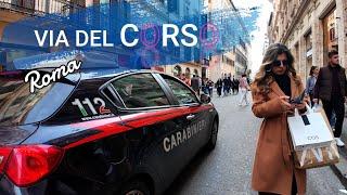  Via Del Corso Roma - Italy Walking Tour 4K