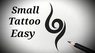 Drawing Small Stylish tattoo (designs)  simple How to draw a tribal tattoo easy design step by step