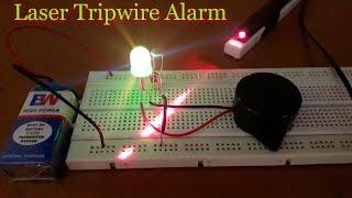 How to make a "Laser Security Alarm System" at Home on a Breadboard [HD]