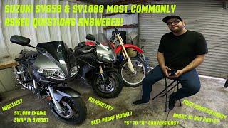 SUZUKI SV650 & SV1000 MOST COMMONLY ASKED QUESTIONS ANSWERED! (Wheelies? Engine Swaps? Reliability?)