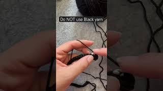 Why beginners should NEVER use Black yarn #shorts