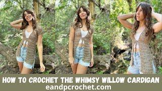 How To Crochet A Cute Lace Cardigan- The Whimsy Willow Cardigan