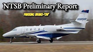 Citation Crash NTSB Preliminary Report Farmington CT N560AR