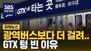 "광역버스보다 30분 더 걸려"…GTX 텅 빈 이유 (자막뉴스) / SBS