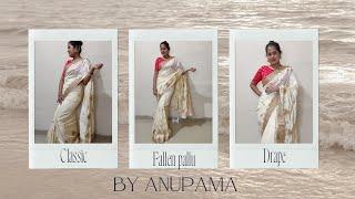 How To Drape A Fallen Pallu Style Saree | ANUPAMA HEGDE