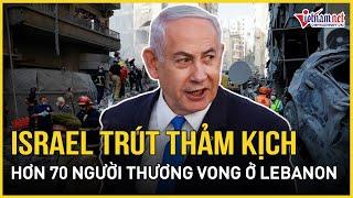 Còi báo động tên lửa rền vang, Israel trút thảm kịch rung chuyển Lebanon hơn 70 người thương vong