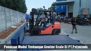 Pemasangan Jembatan Timbang di PT. Polymindo: Penataan Awal Frame Modul, Pemasangan Baut & Stopper