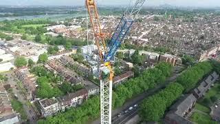 MORITSCH CRANES - New RTL 315 20 t crane with 80 m free standing height in London area ,UK.