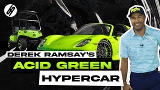 Derek Ramsay’s INSANE Porsche 918 Acid Green Transformation + Matching Golf Cart!