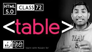 table, thead, tbody, tfoot, th, tr and td tag - html 5 tutorial in hindi - urdu - Class - 72