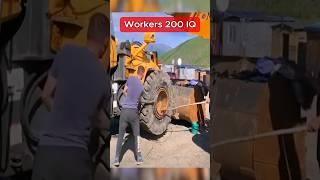 200 IQ  #funny #constructionwork #workers #construction