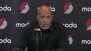 Chauncey Billups Postgame Interview | Portland Trail Blazers 105, LA Clippers 127