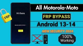 Moto Frp Bypass 2024 |Android 13/14| New Security| Without Pc| Moto frp