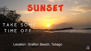 Sunset | Grafton Beach Tobago | Natural Sound | Waves Crashing | Relaxation | Caribbean Sea