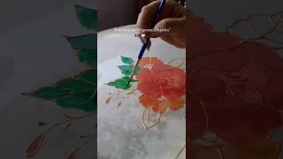 hand painted organza dupatta |hand painted dupatta | hand painted embellished organza dupatta