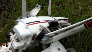 ULTIMATE RC VIDEO - Cessna + Power lines = EXPLOSION!!