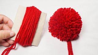 How to make Wool POMPOM with Toilet Paper Cardboard